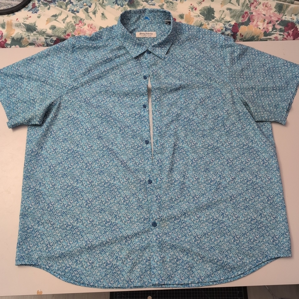 Tommy Bahama The Bahama Coast Blue Patterned Men's Shirt